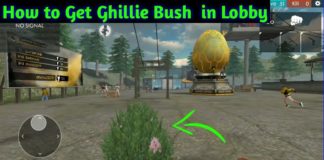 how to get ghillie bush in free fire lobby what is ghillie bush in free fire
