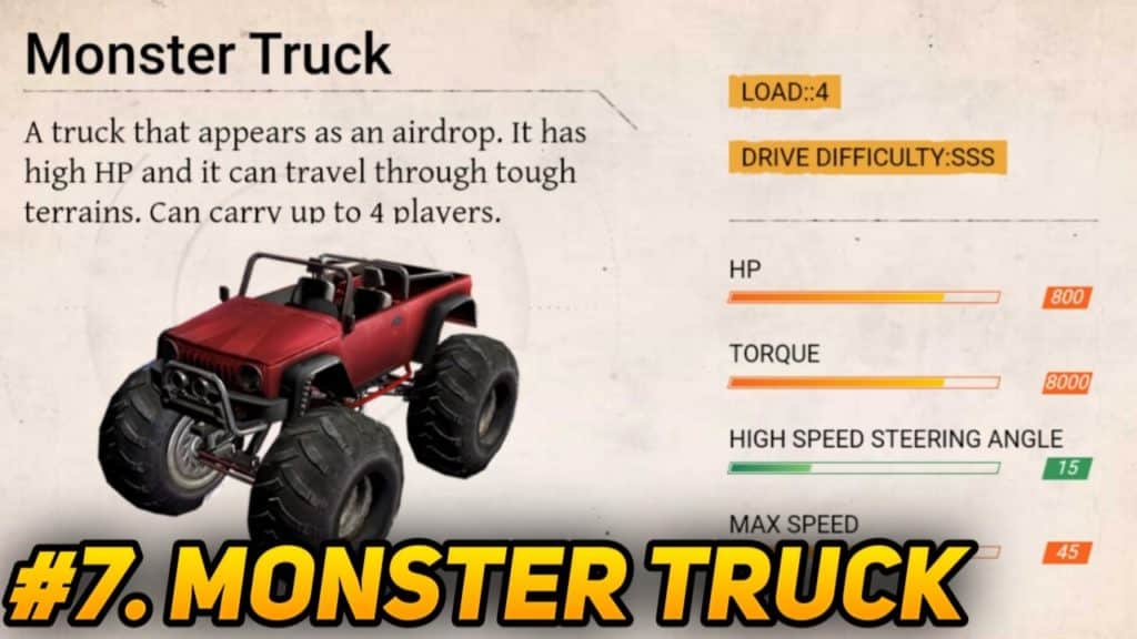 #7. Monster Truck