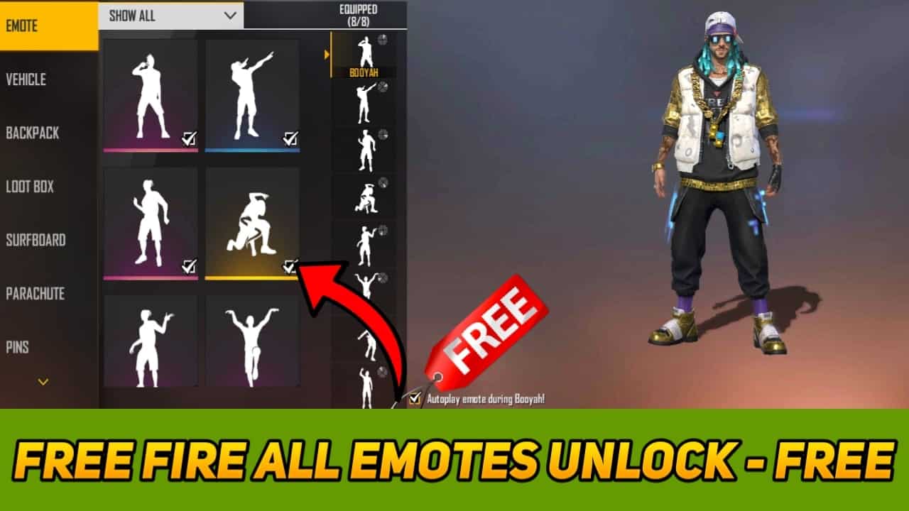 How To Unlock All Free Fire Emotes For Free Pointofgamer