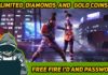 free fire id and password With Unlimited diamonds