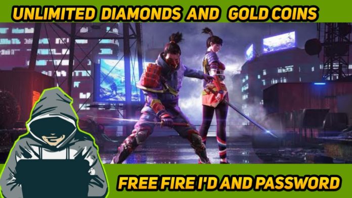 free fire id and password With Unlimited diamonds