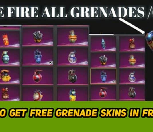 how to get Free grenade skins in free fire