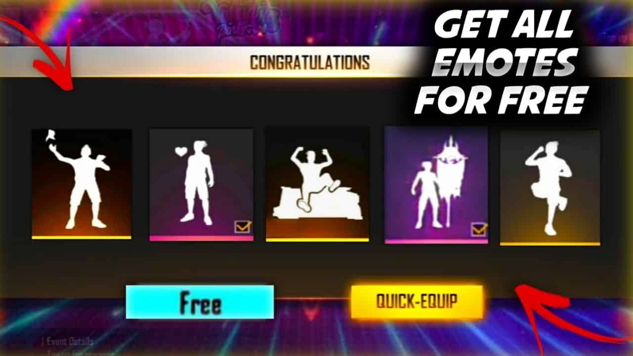 How To Get Free Emotes In Free Fire - POINTOFGAMER