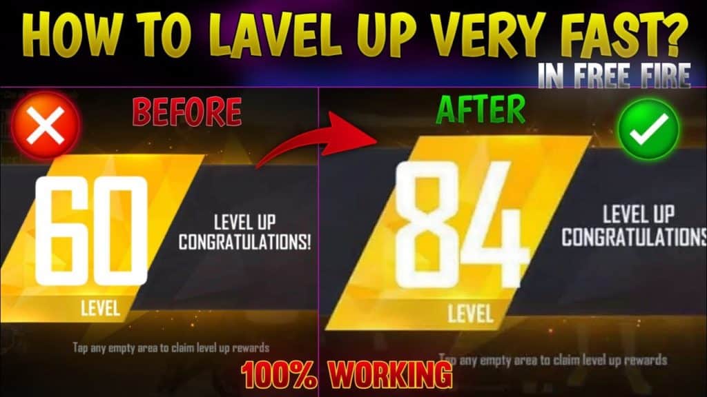 how to increase the level in free fire boost free fire level, fire fire highest level, How to boost level in free fire