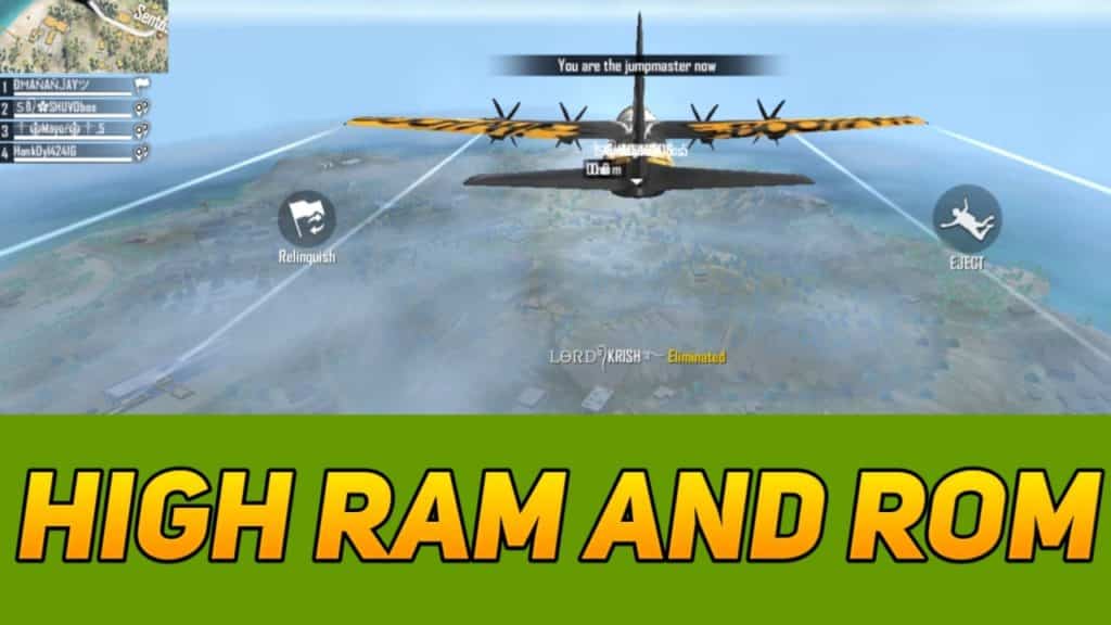 High RAM AND ROM free fire