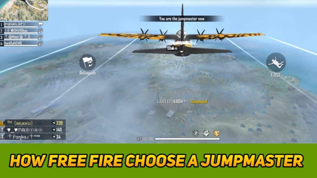 How free fire choose a jumpmaster for squad