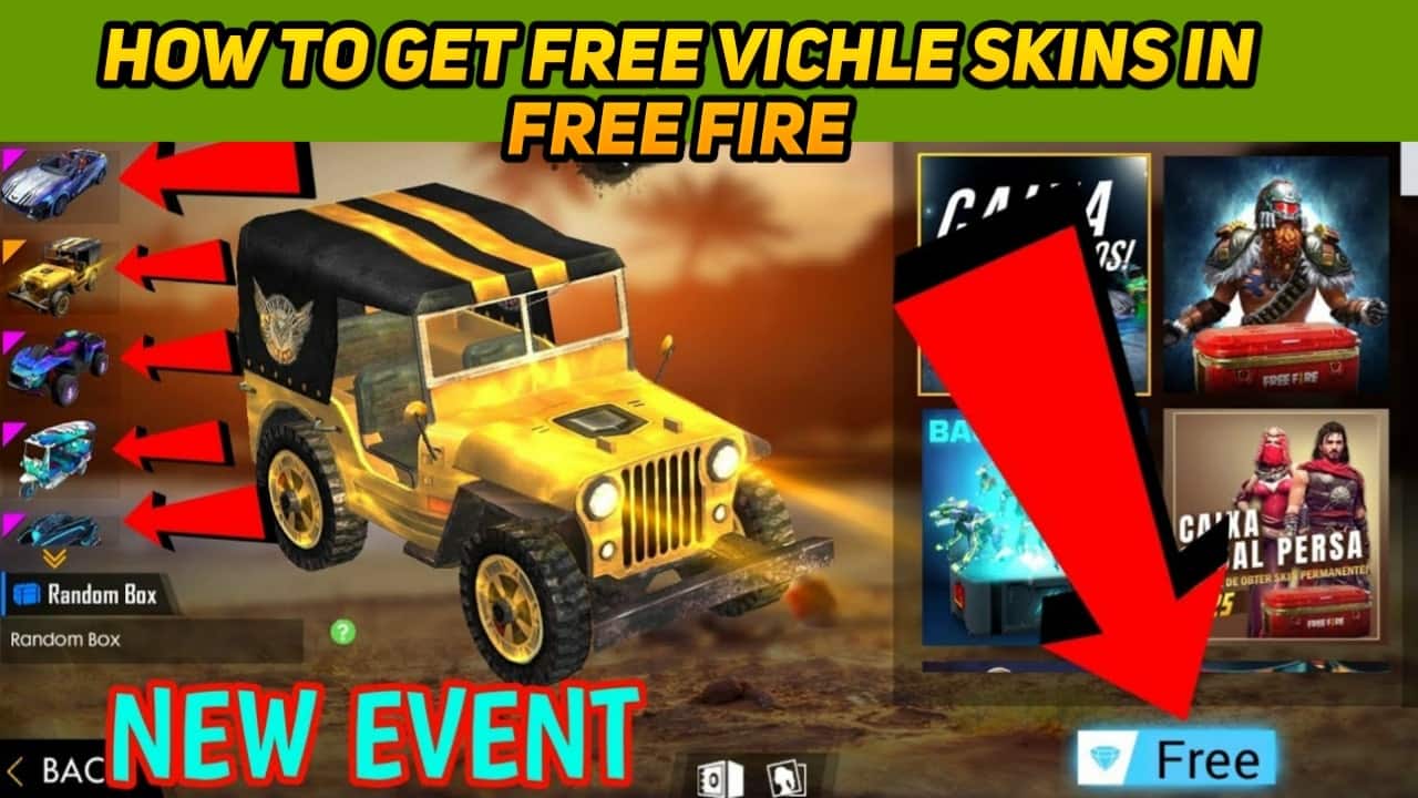 How to Get Free Vehicle skins In free fire - POINTOFGAMER