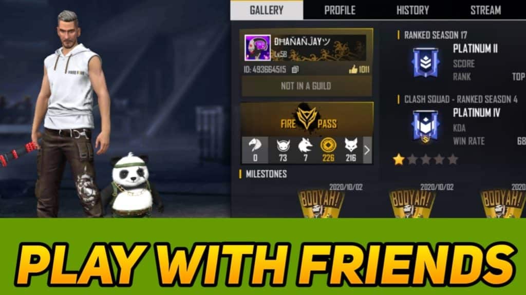 Play with teammates And friends , increase Likes on free fire account, How to Increase Like On free fire Id