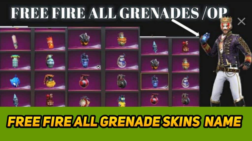 all free fire grenade skins name
