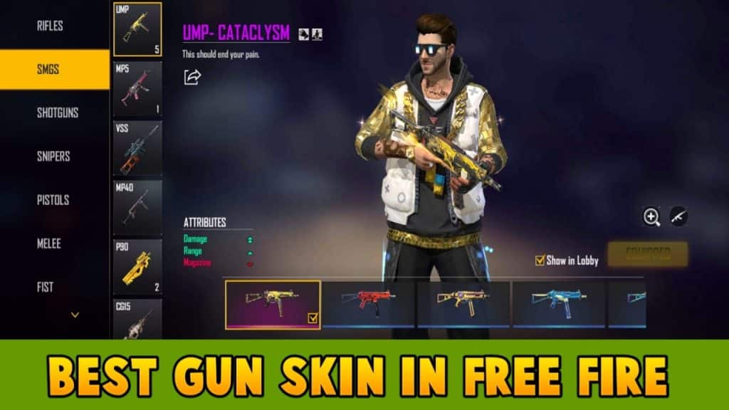 Best gun skin in free fire
