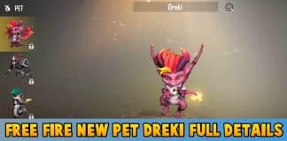Free Fire New Pet Dreki Full details
