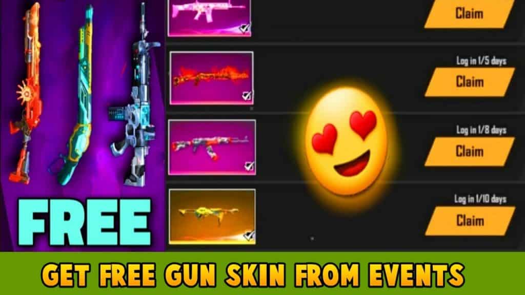 Get Free Gun skin from Events