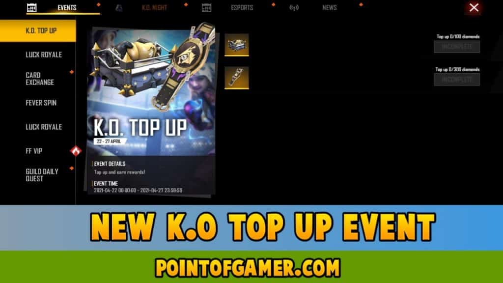 K.O Top-Up Event