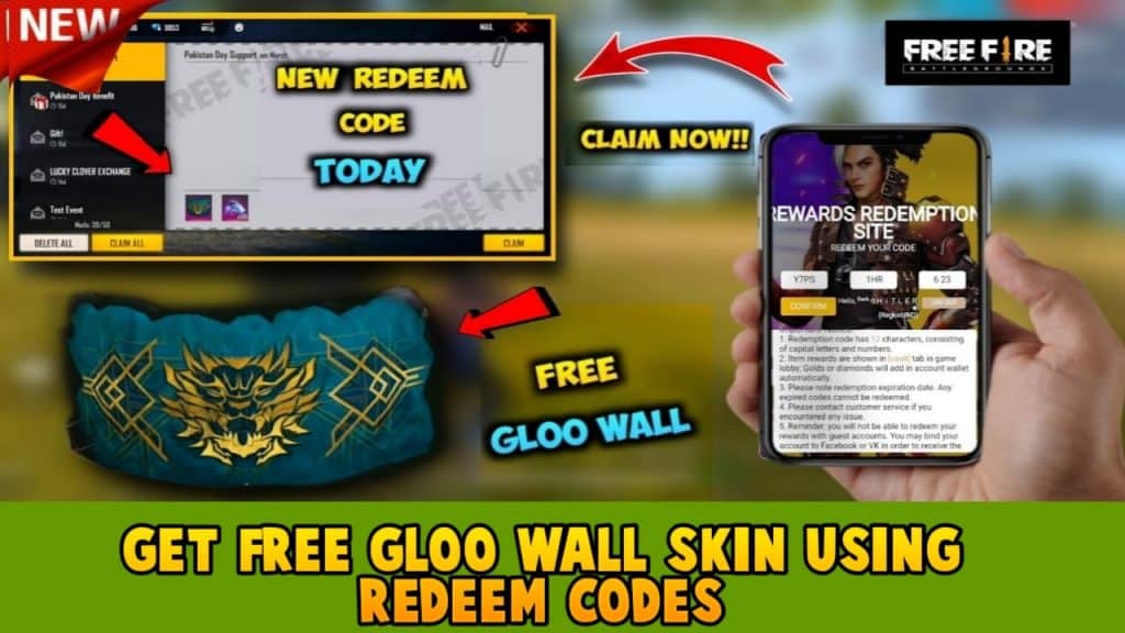 free fire Gloo wall skin generator with gloo wall redeem code