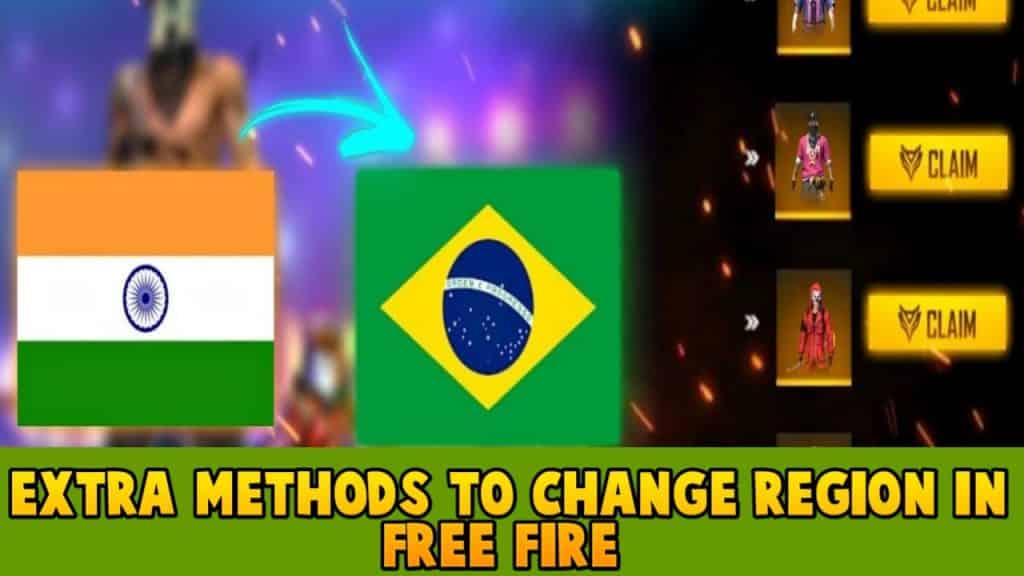 Extra methods to change region in free fire