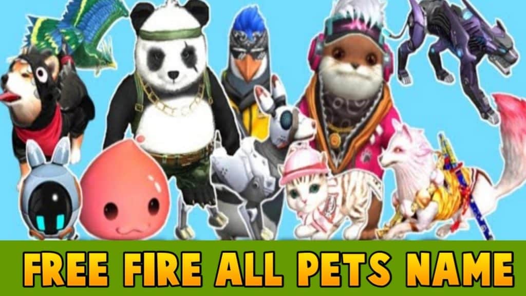 Free fire all pets name