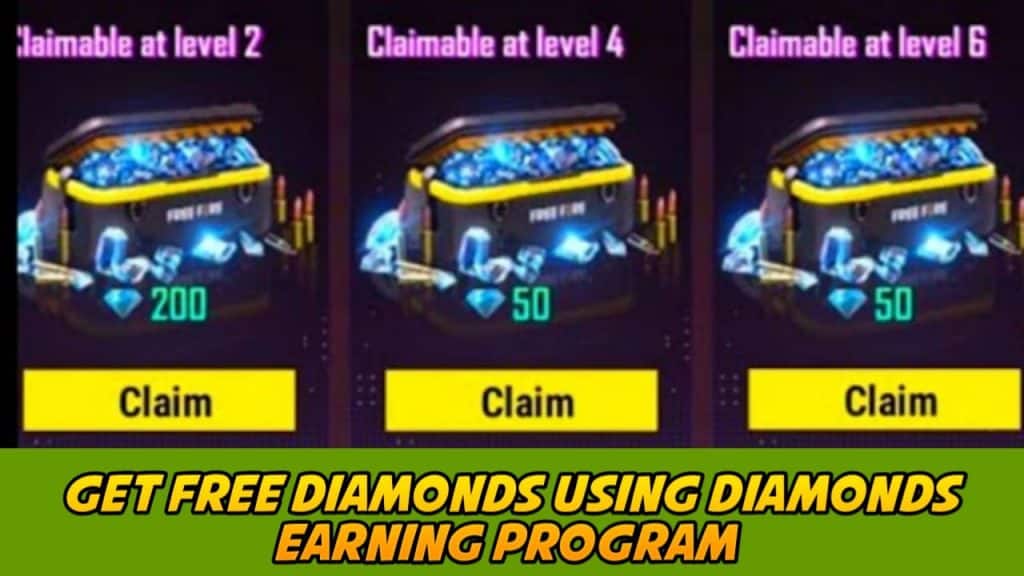 Get free diamonds using diamonds earning program