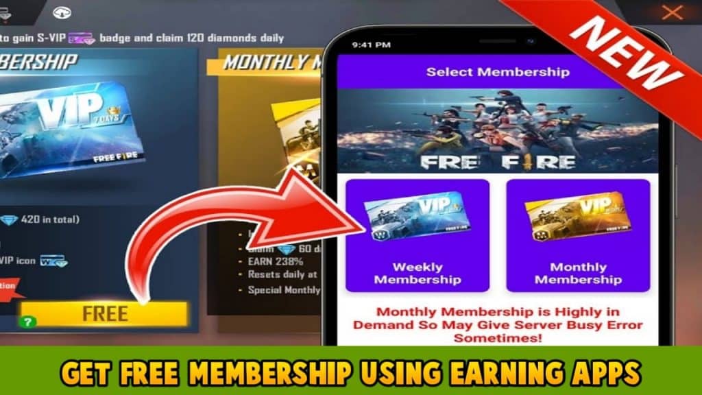 Get free membership Using earning apps