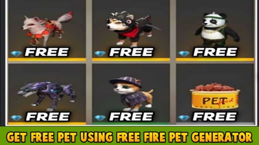 Get free pet using free fire pet generator
