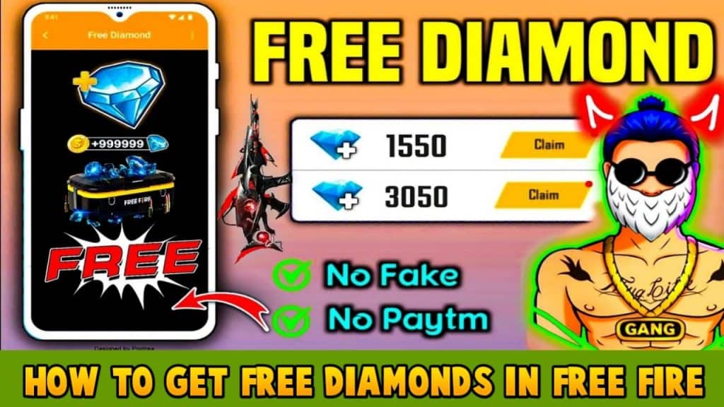 How to get free diamonds in free fire