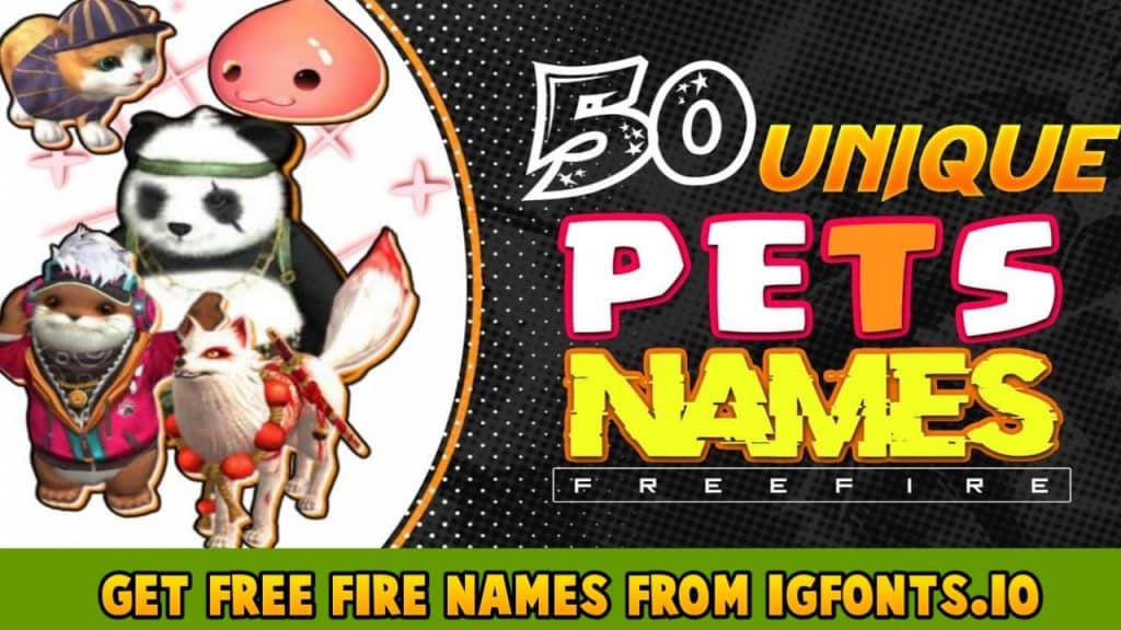 free fire pet name stylish