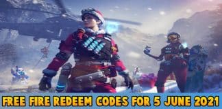 Free Fire Redeem codes For Today 5 June 2021