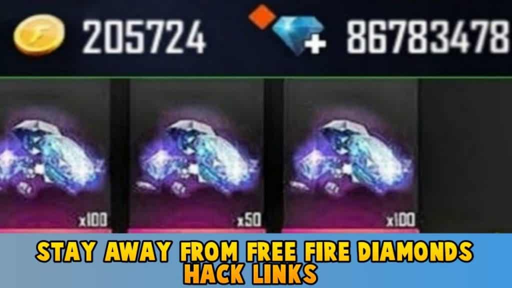 Stay away from free fire diamonds hack links