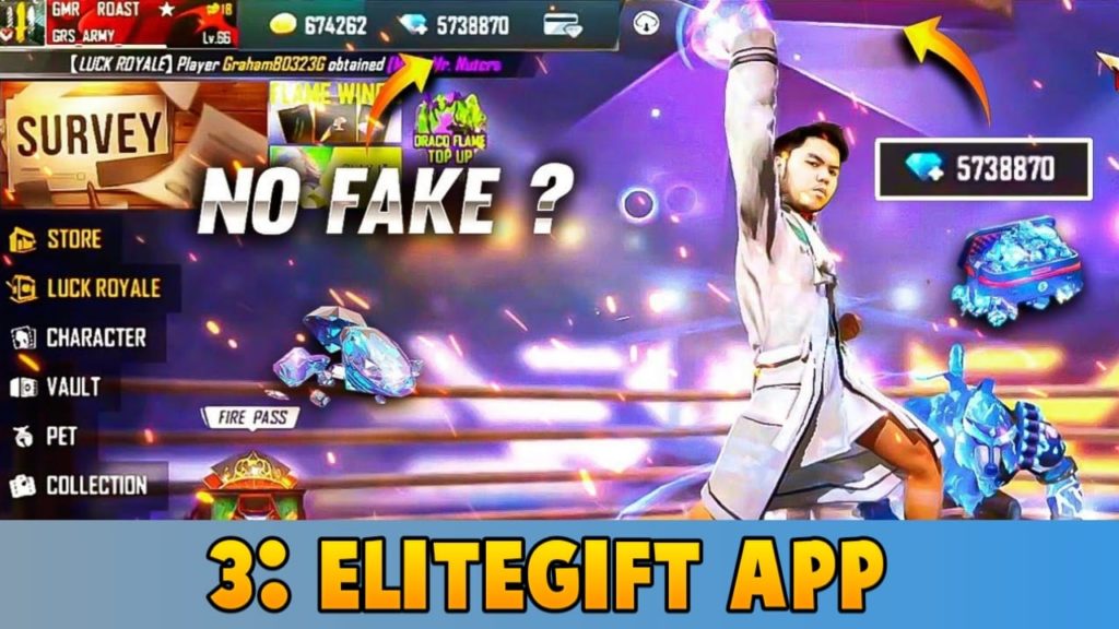 Diamonds hack trick 3 Elite Gift app