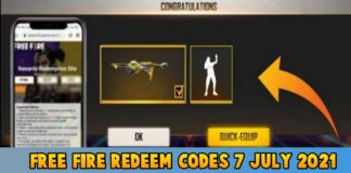 Free Fire Redeem codes 7 July 2021