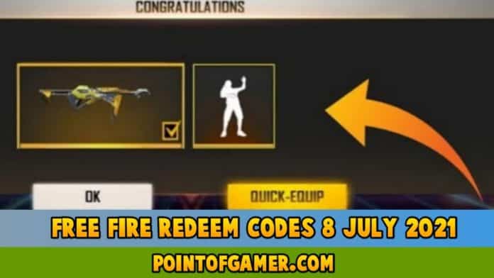 Free Fire Redeem codes 8 July 2021
