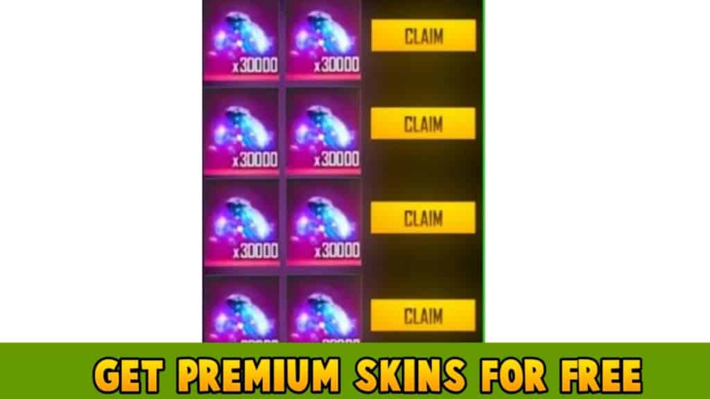 Get premium skins using Unlimited diamond accounts
