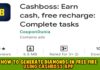 How to generate diamonds in free fire using Cashboss app