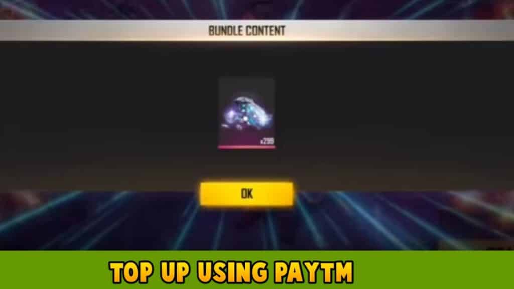 Top up using Paytm