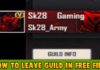 How To Leave Guild In Free Fire
