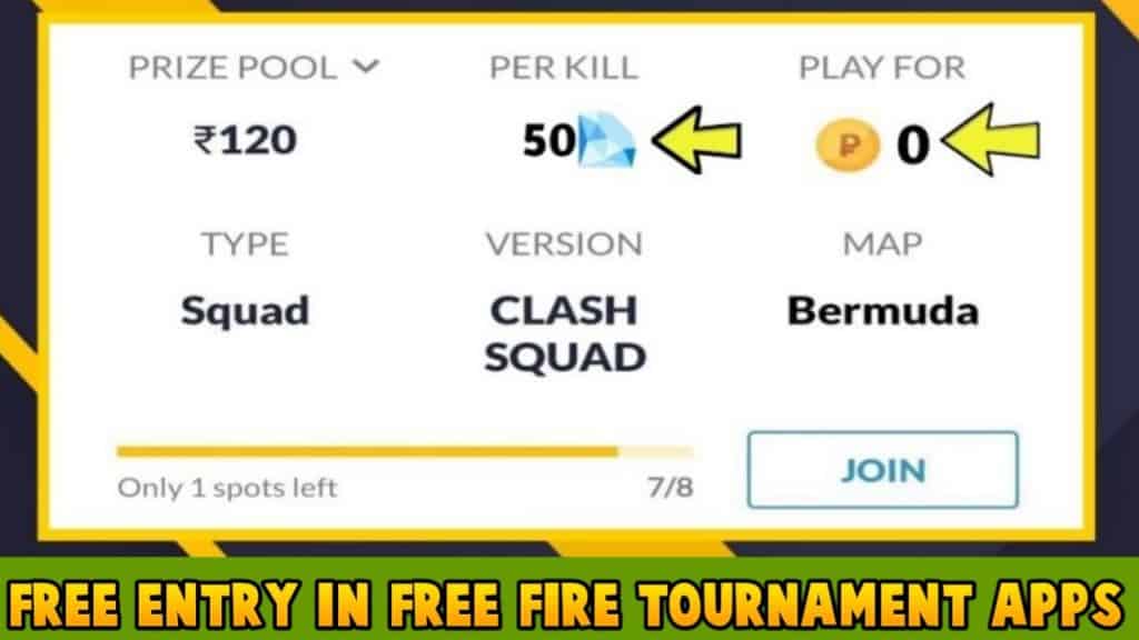 Best app to get free entry in free fire tournament apps