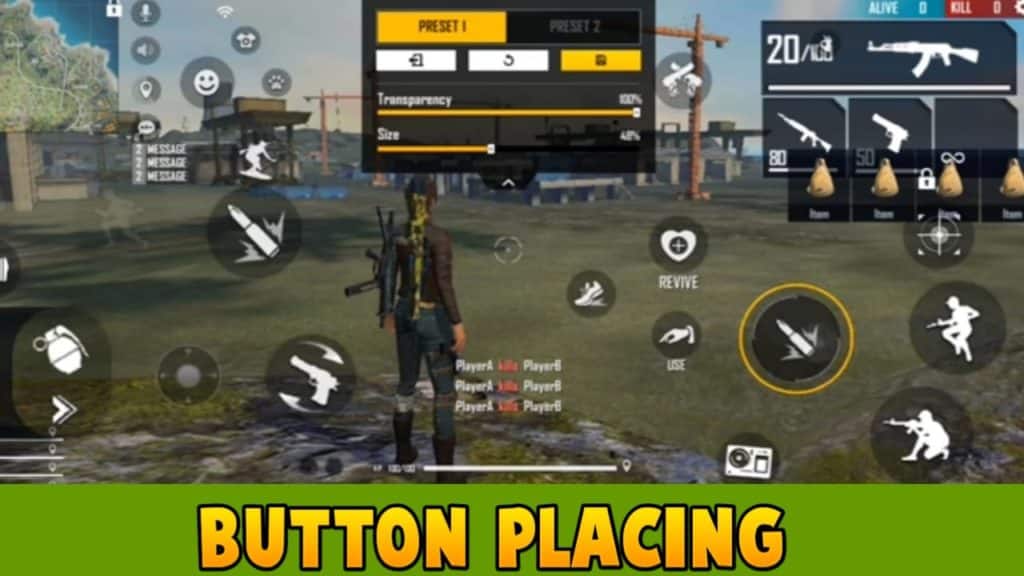 Button placing