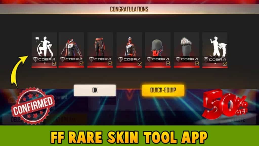 How to download FF Rare Skin Tool app