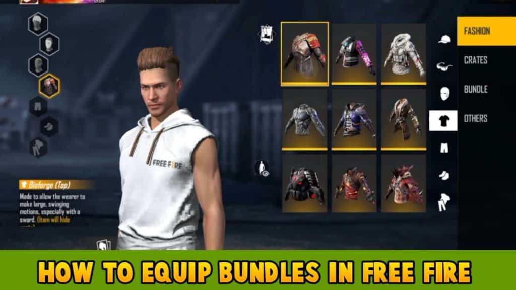 How to equip bundles in free fire
