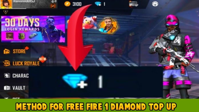Method For Free Fire 1 Diamond Top Up