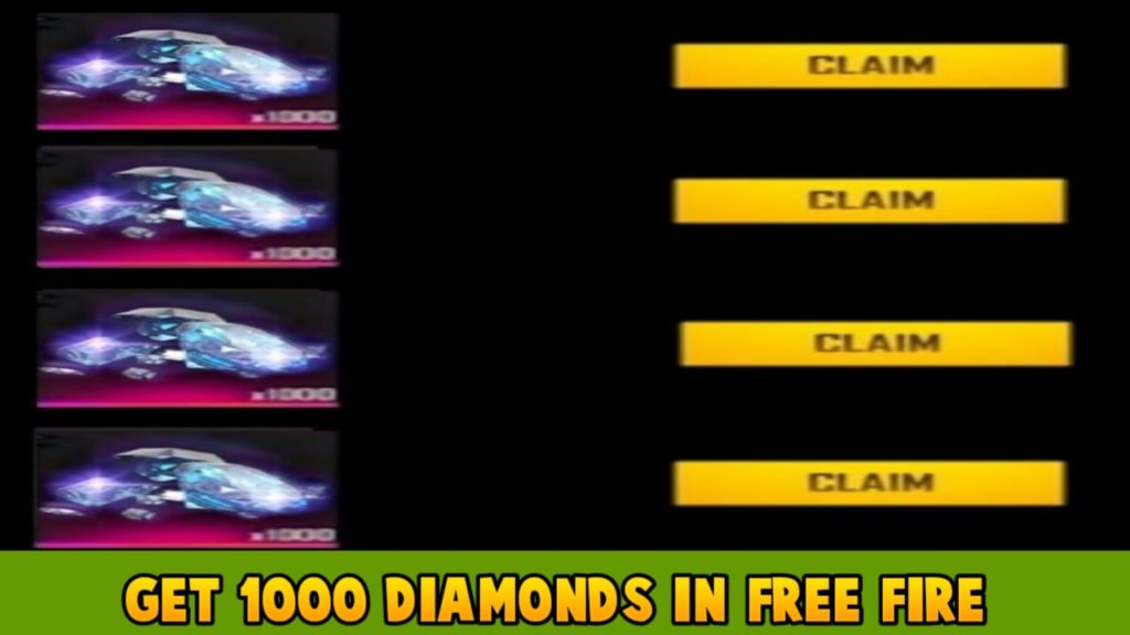 Free fire free 1000 Diamonds 