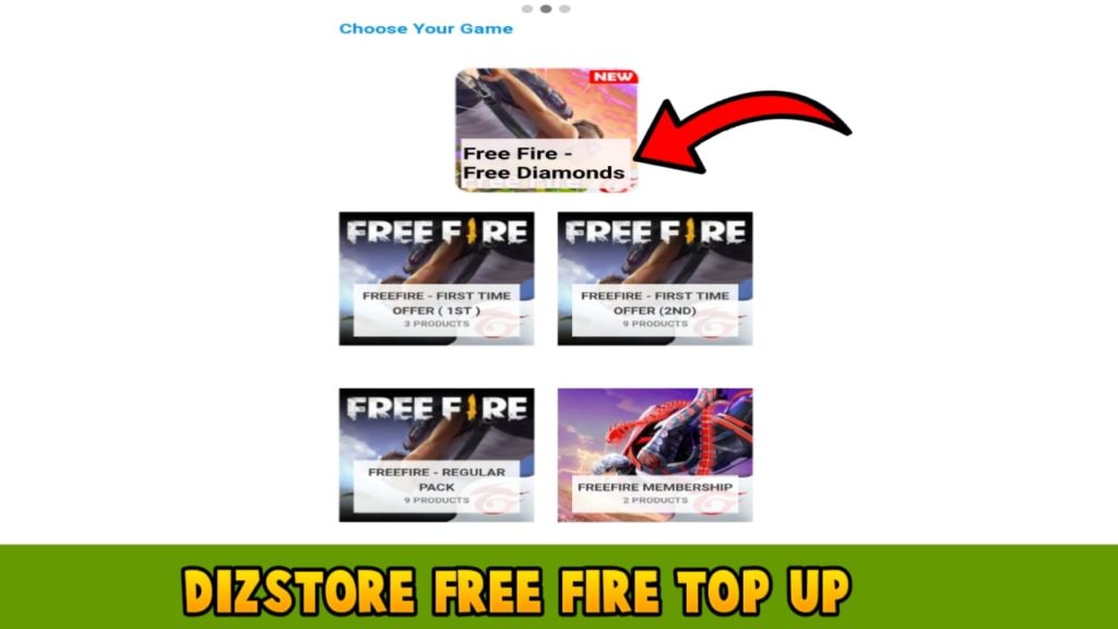 Dizstore Free Fire Top Up