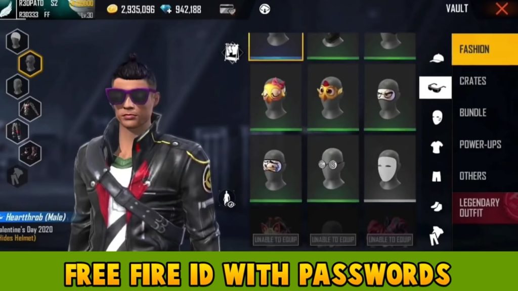Free Fire ID with Passwords