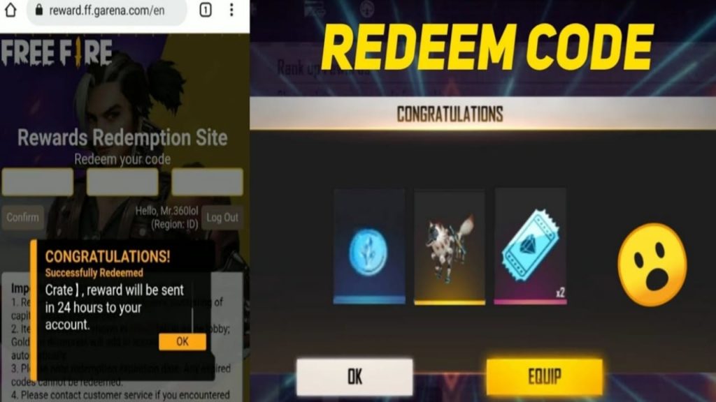 Free Fire Redeem Codes For Today
