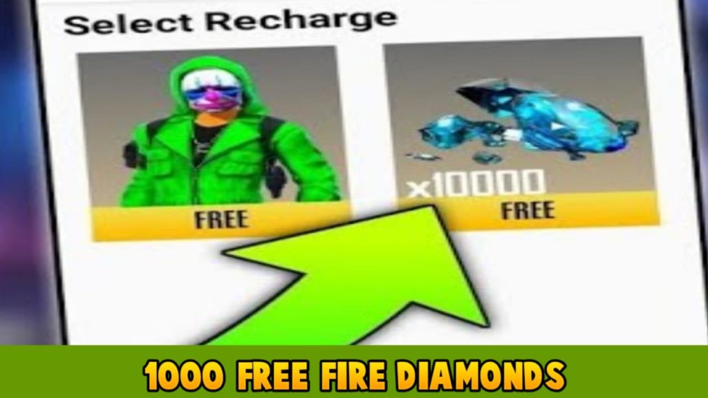 Get 1000 Diamonds in free fire 