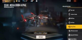 Get Megalodon Alpha Scar from Latest Faded Wheel Event in Free Fire