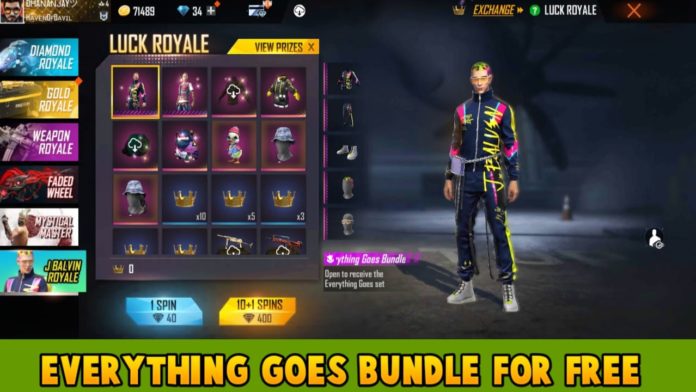 Here Is A Trick To Get Everything Goes Bundle For Free In Free Fire