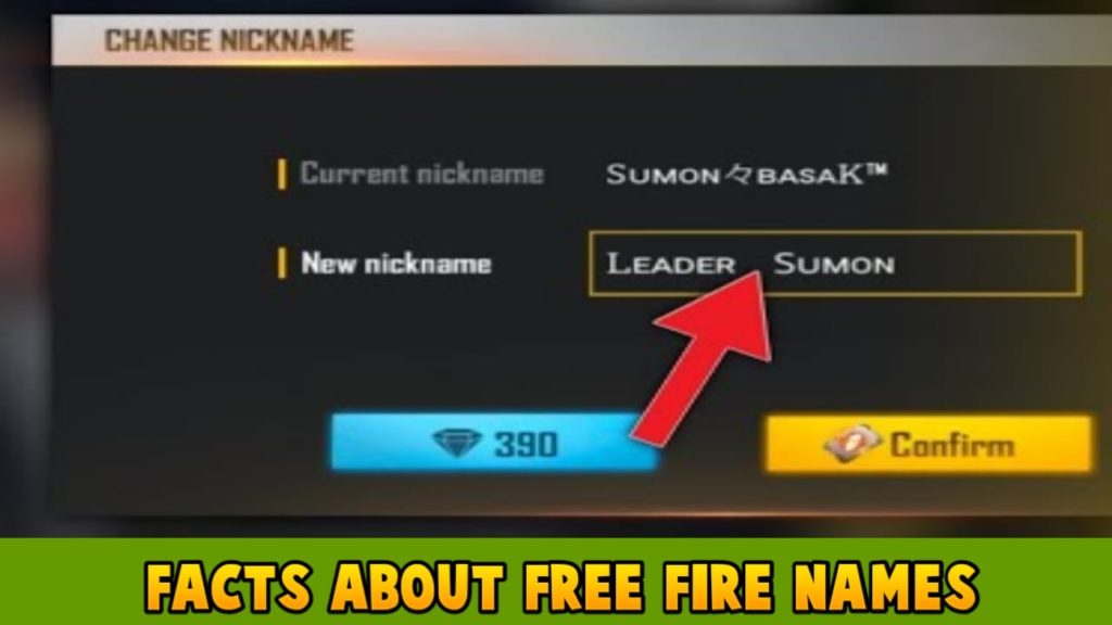 Facts about free fire names