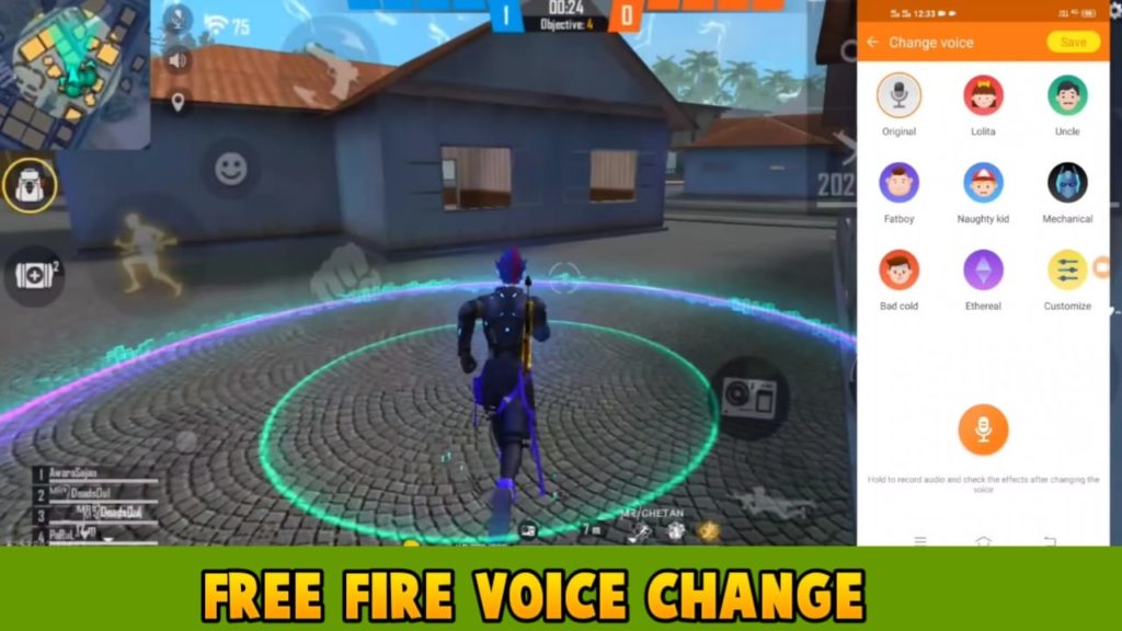 Free fire voice change