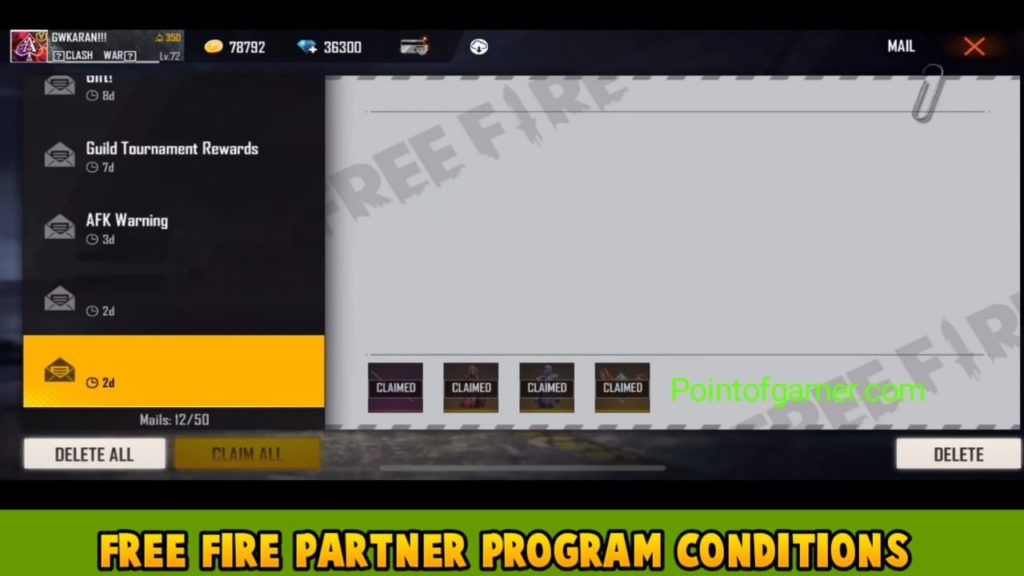Conditions For Joining Free Fire Partner Program