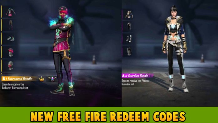 Free Fire New Redeem Codes For Airburst Entranced Bundle, And Trash Goth Jeep Skin